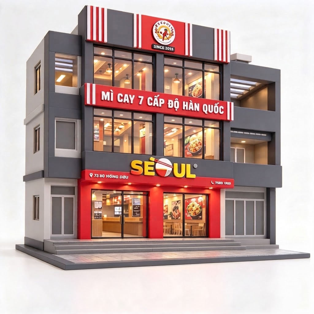 Seoul Korean Restaurant Model free 3D printable STL