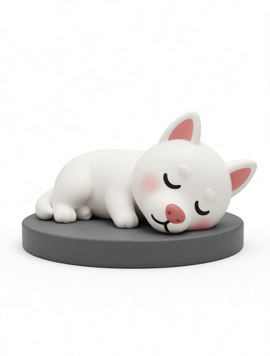 Sleeping Shiba Inu Figurine free 3D printable STL