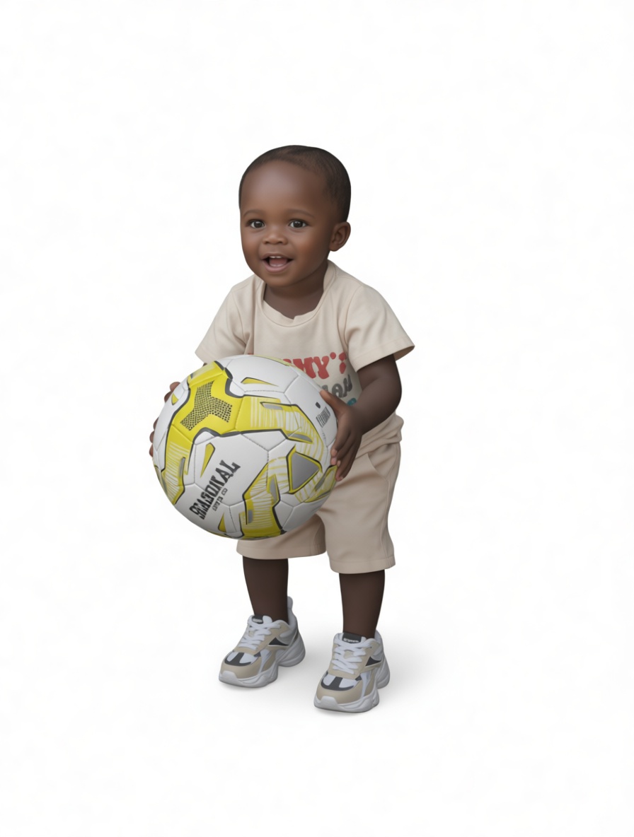 Toddler Holding Soccer Ball Figurine free 3D printable STL