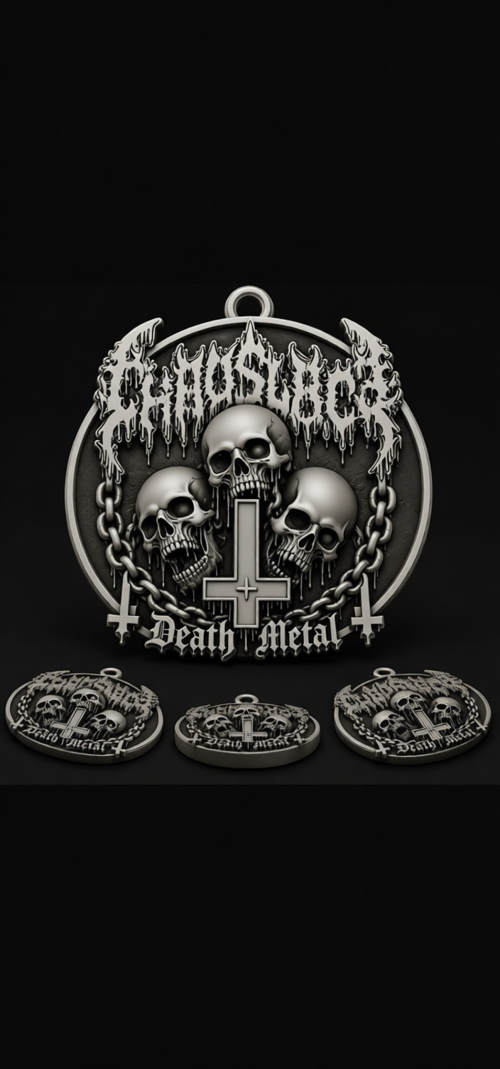 Chaoswitch Death Metal Pendant free 3D printable STL