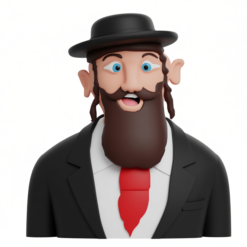 Hasidic Man Bust free 3D printable STL