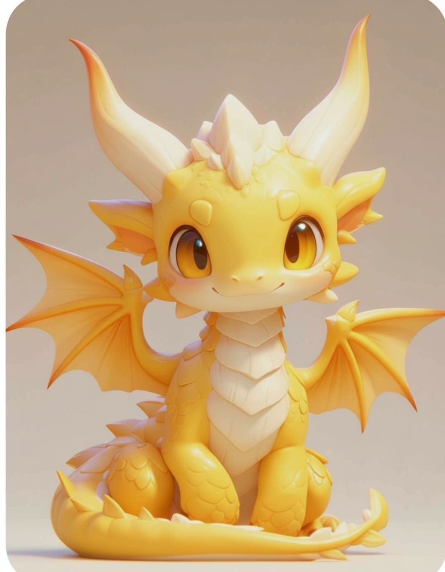 Cute Baby Dragon Figurine free 3D printable STL