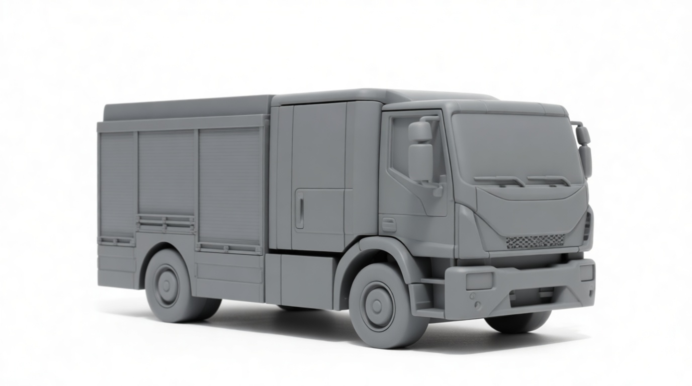 Box Truck Model free 3D printable STL