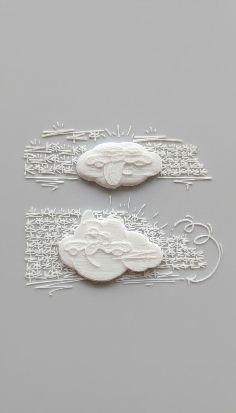 Cloud Emoji 3D Print free 3D printable STL