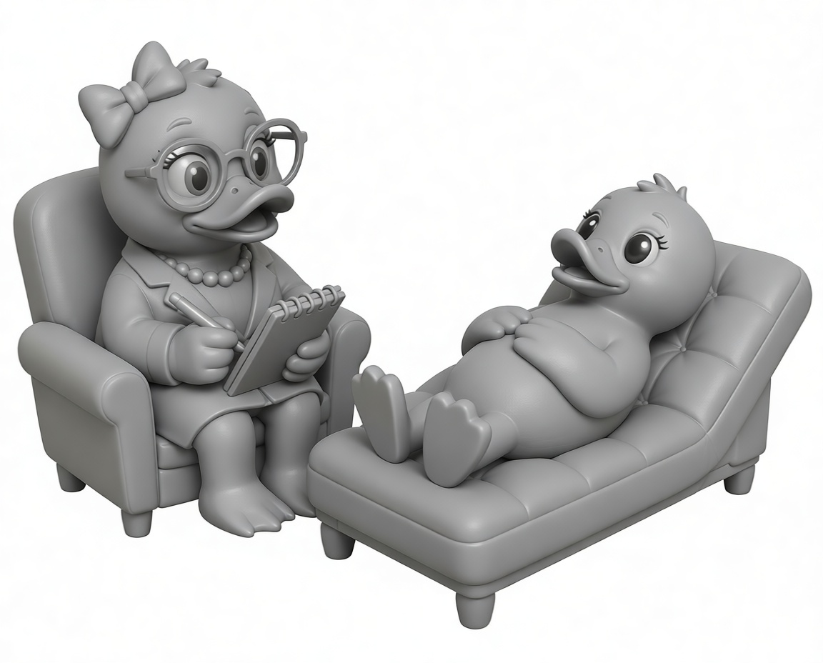 Duck Therapist Figurine free 3D printable STL