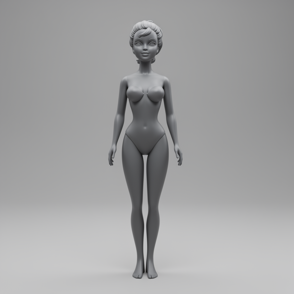Hollow Barbie Body Figurine free 3D printable STL