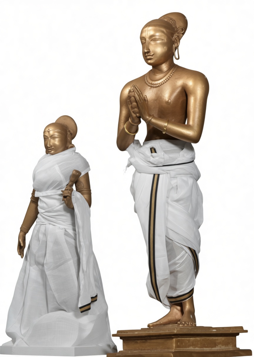 Chola Bronze Couple Statues free 3D printable STL