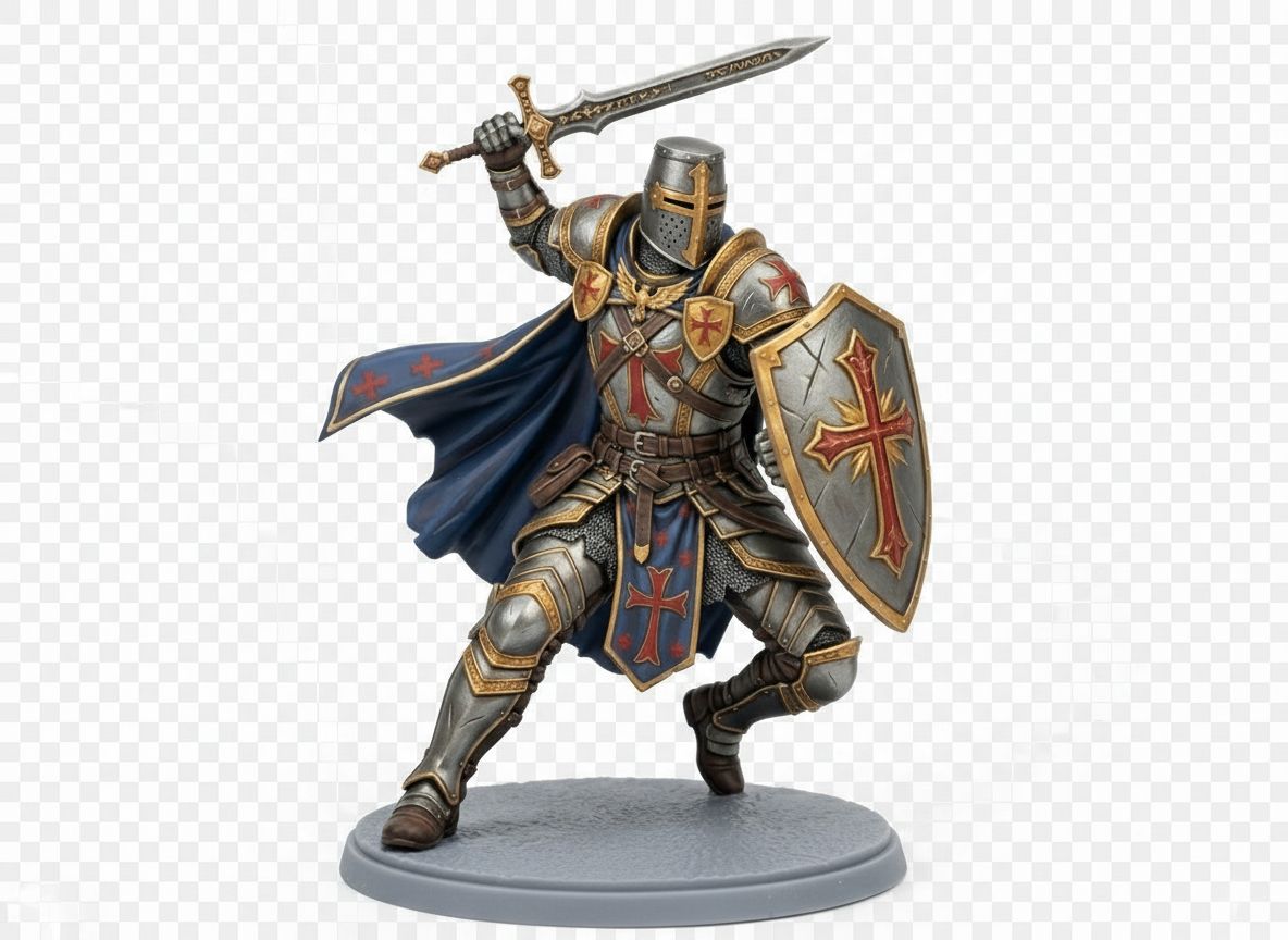 Crusader Knight Figurine free 3D printable STL