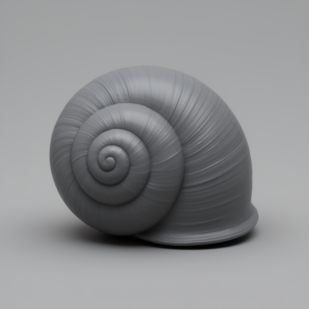 Hyper-Realistic Snail Shell free 3D printable STL