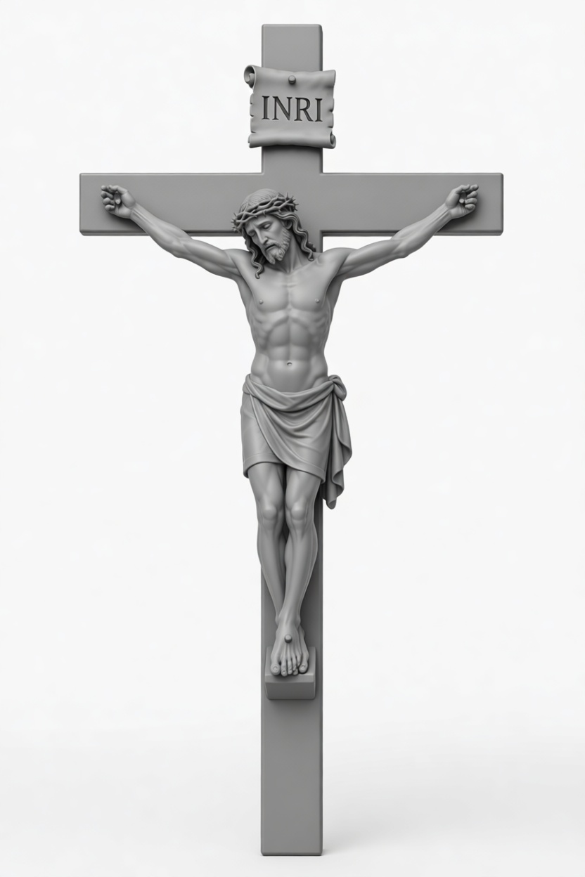 Jesus Christ Crucifixion Statue free 3D printable STL