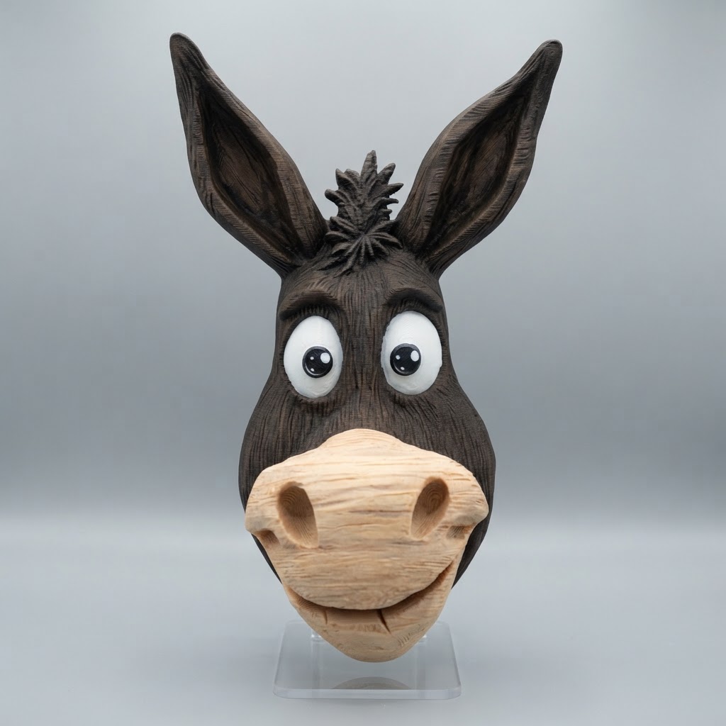 Donkey Animated Bust free 3D printable STL