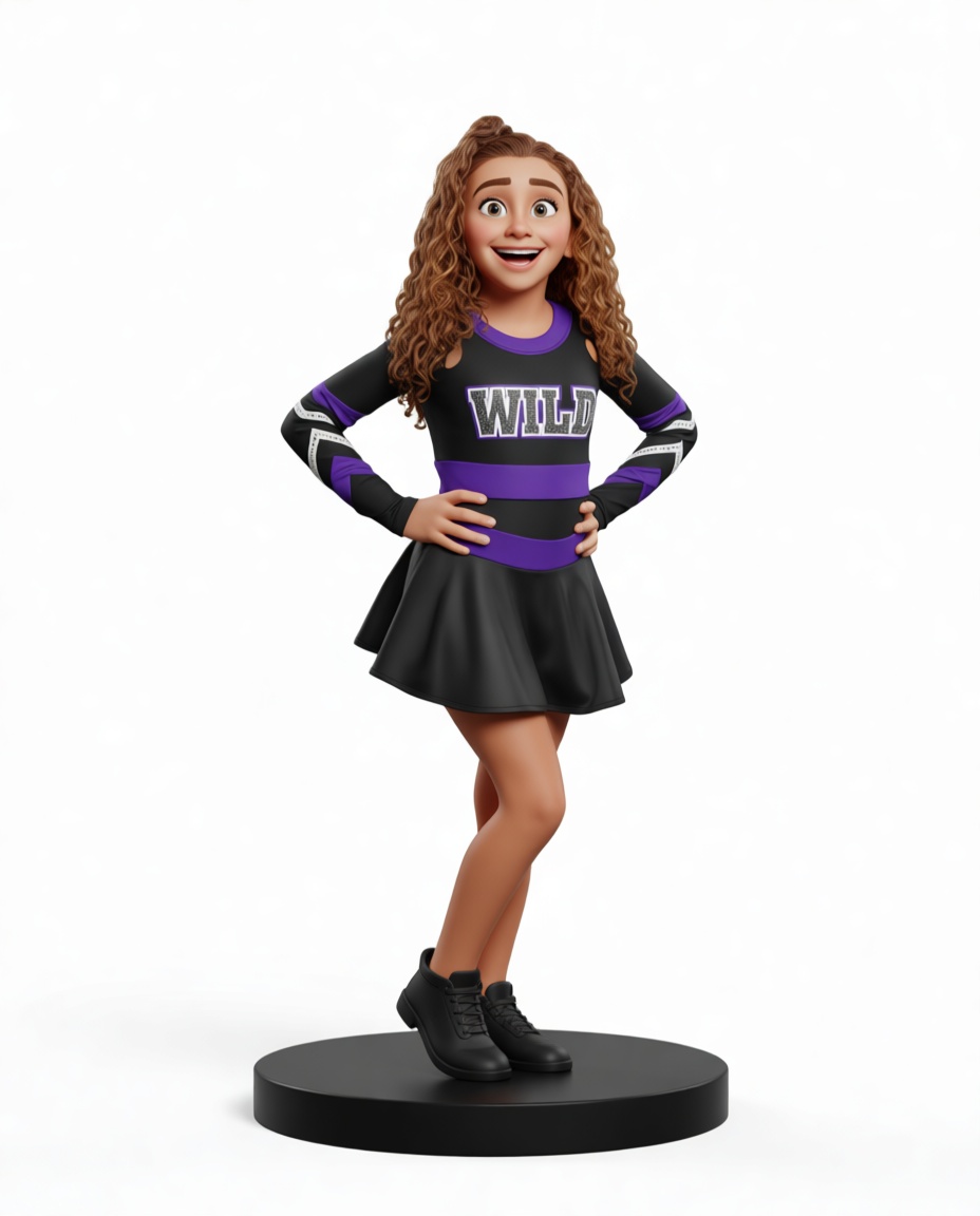 Cheerleader Girl Figurine free 3D printable STL