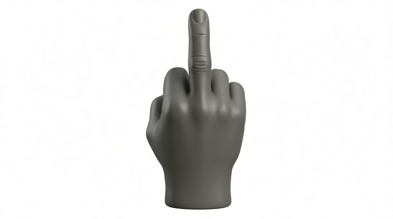 Raised Middle Finger Model free 3D printable STL