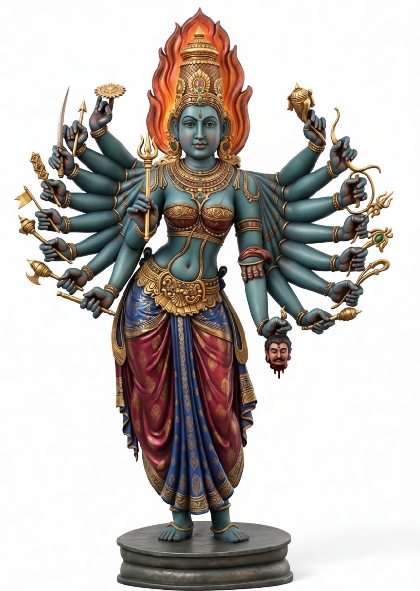 Kali Hindu Goddess Statue free 3D printable STL
