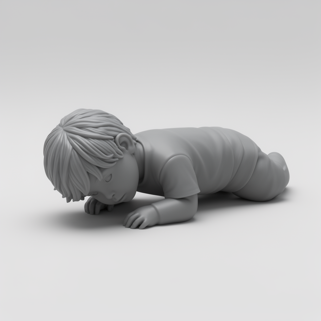 Reclining Boy Figurine free 3D printable STL