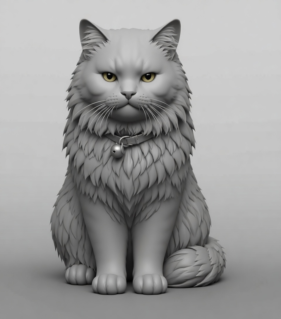 Maine Coon Cat Figurine free 3D printable STL