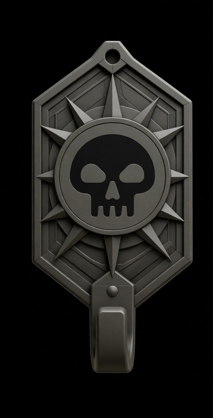 Skull Compass Hook free 3D printable STL