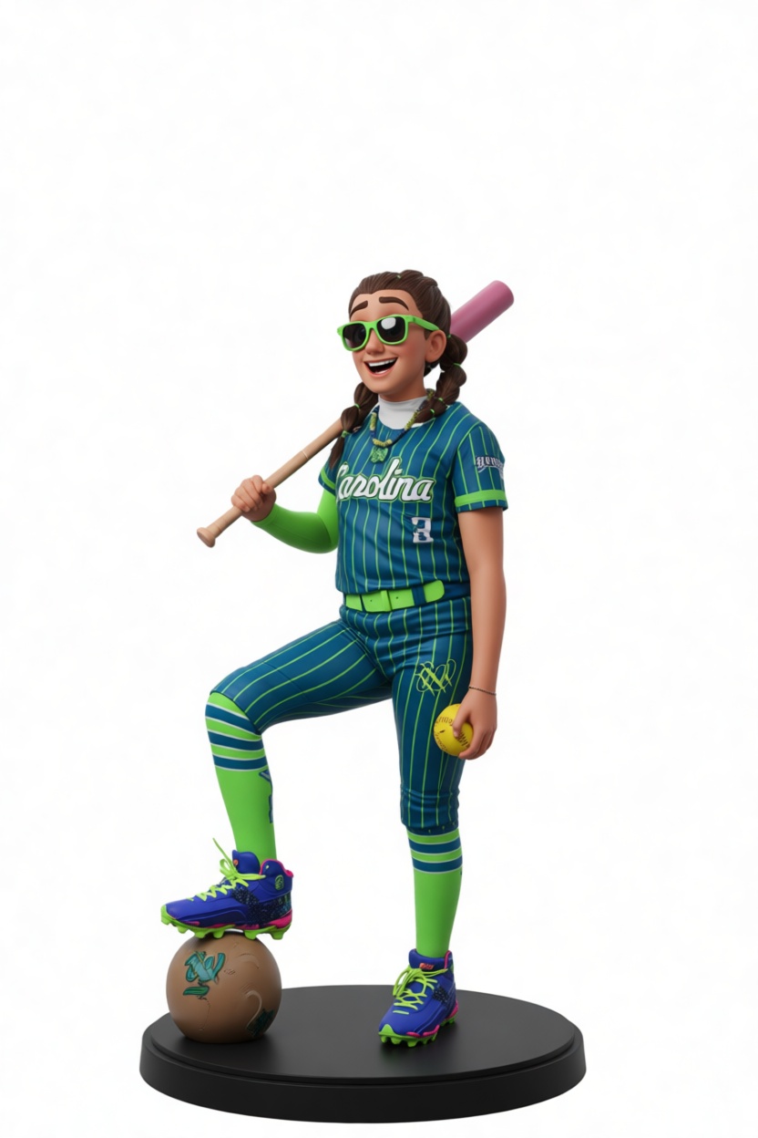 Softball Player Figurine free 3D printable STL