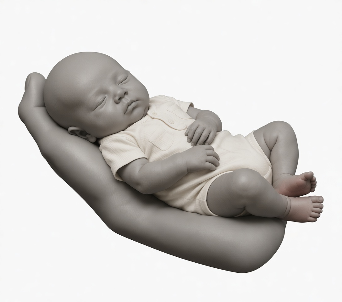 Sleeping Newborn Baby Figurine free 3D printable STL