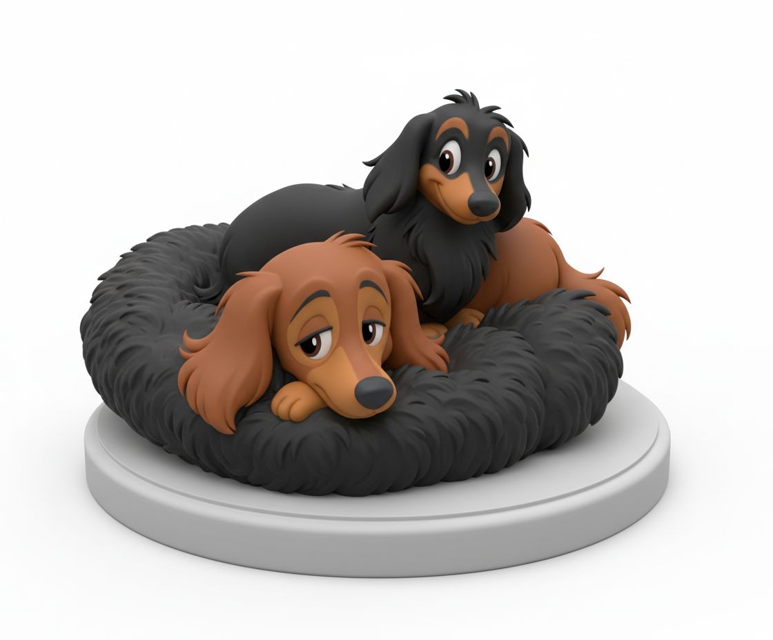 Lady and Tramp Figurine free 3D printable STL