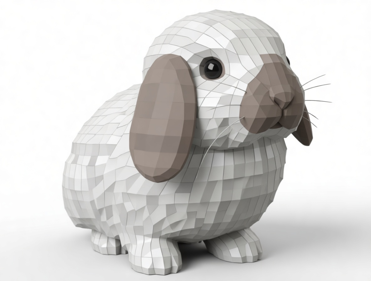 Holland Lop Rabbit Figurine free 3D printable STL