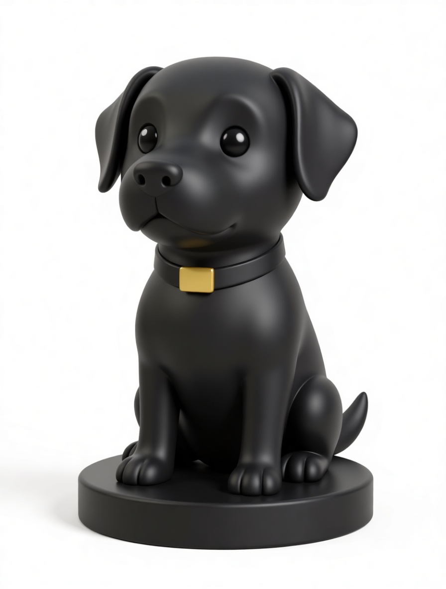 Black Labrador Retriever Figurine free 3D printable STL