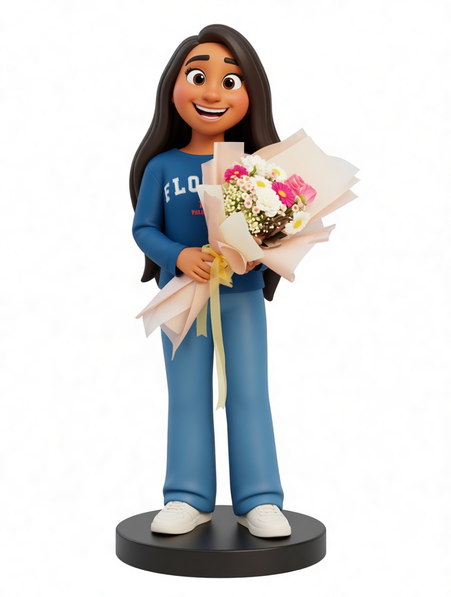 Happy Girl Figurine free 3D printable STL
