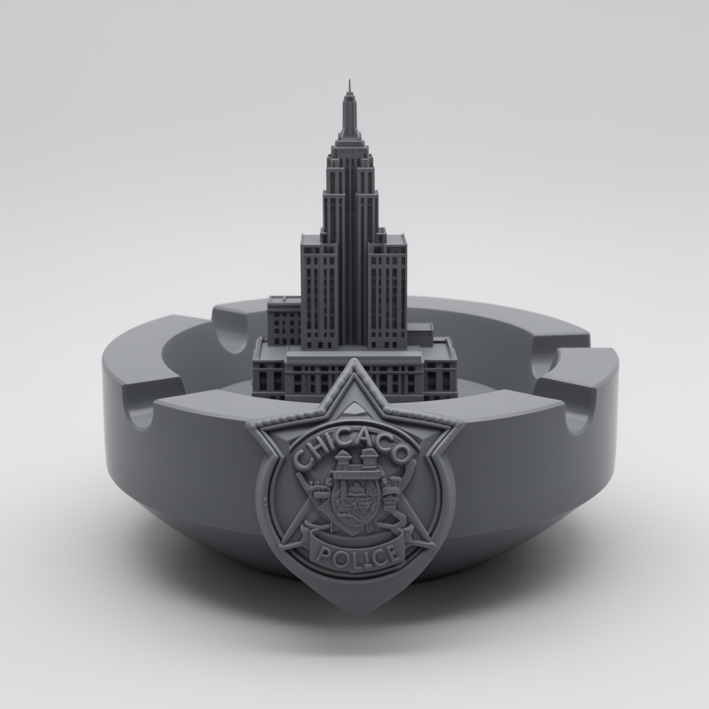 Chicago Police Ashtray free 3D printable STL