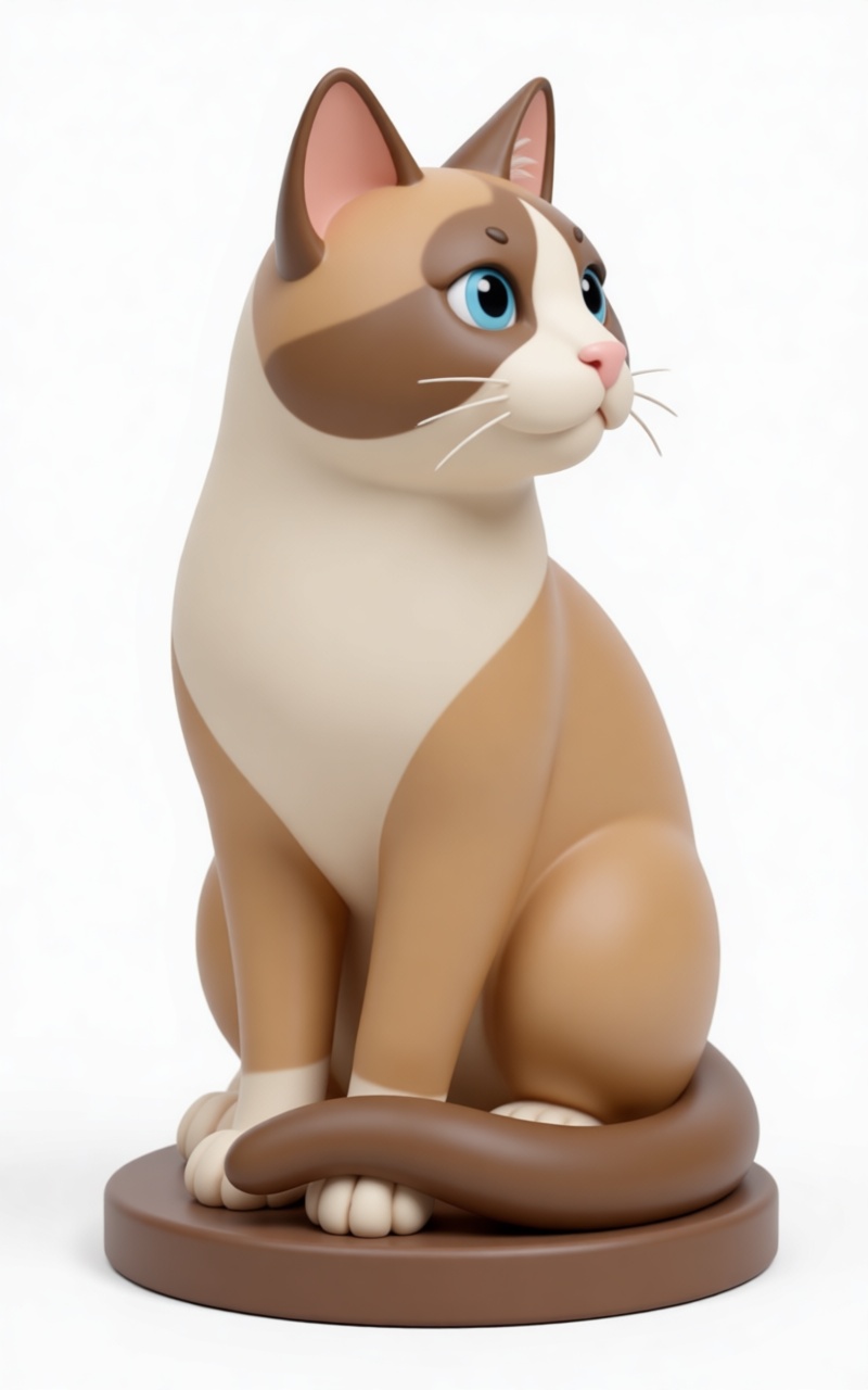Siamese Cat Figurine free 3D printable STL