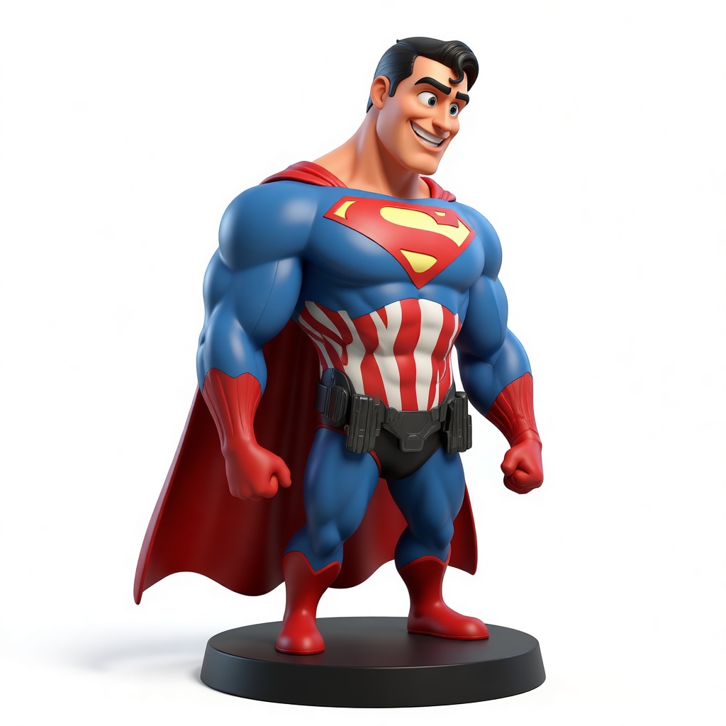 Captain America Superman Figurine free 3D printable STL
