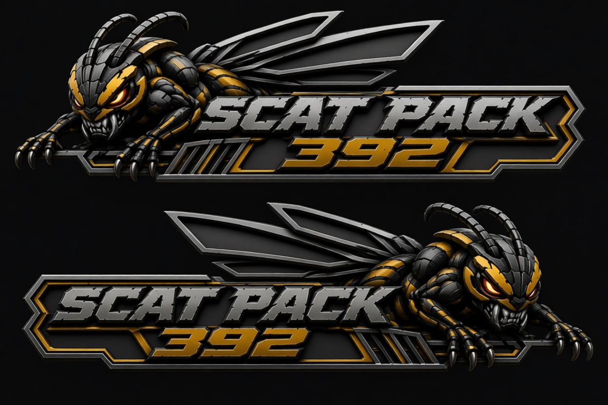 Scat Pack 392 Emblem free 3D printable STL