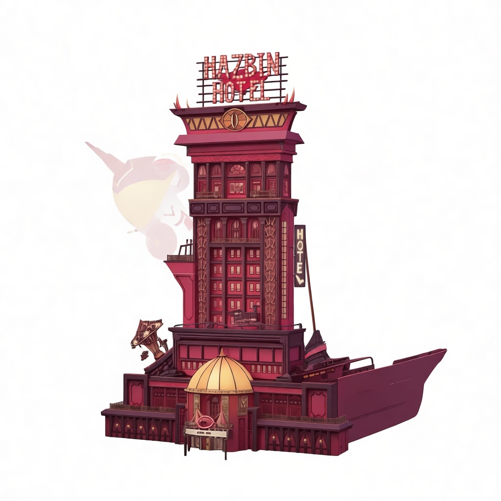 Hazbin Hotel Building Model free 3D printable STL