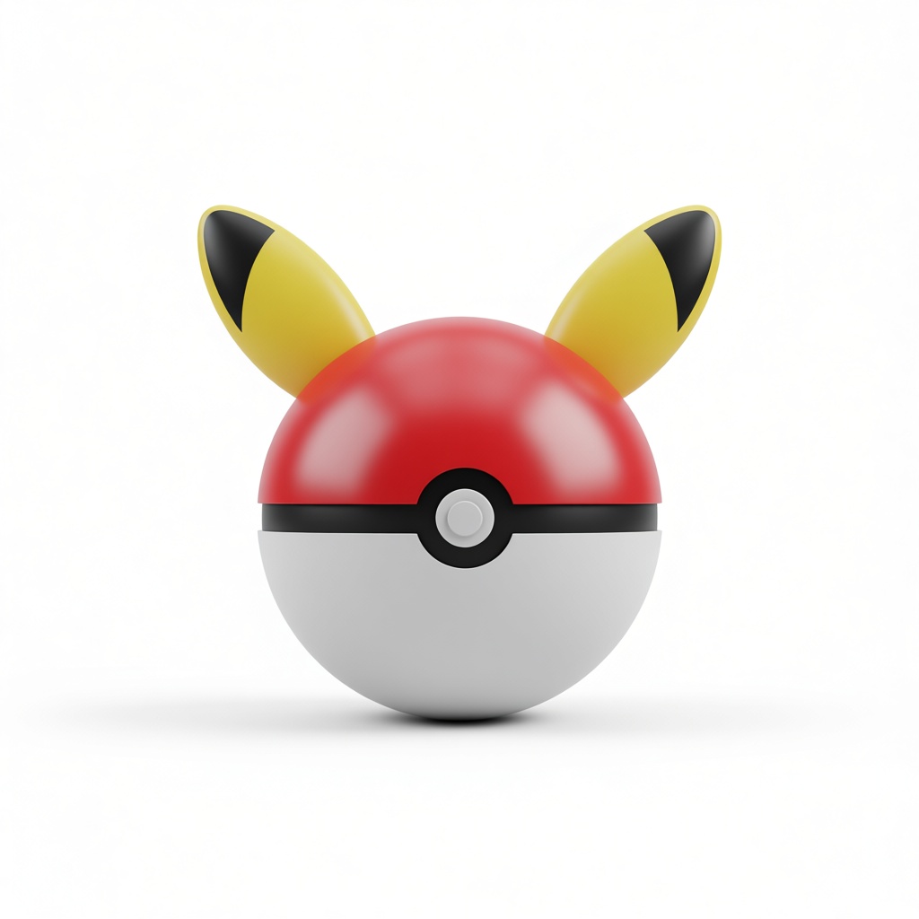 Pikachu Poké Ball Model free 3D printable STL