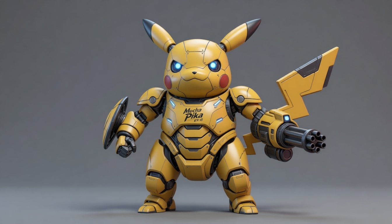 Mecha Pikachu Figurine free 3D printable STL