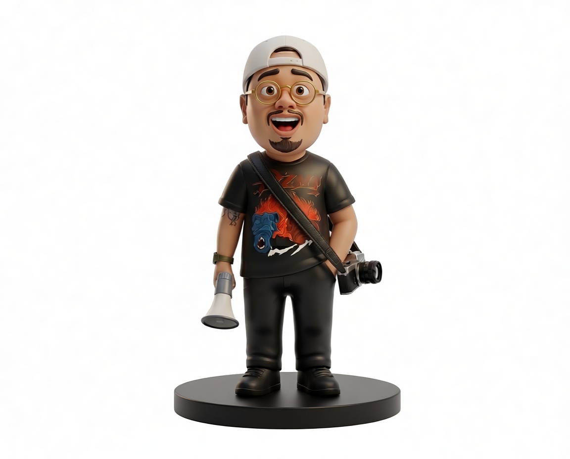 Hipster Photographer Figurine free 3D printable STL