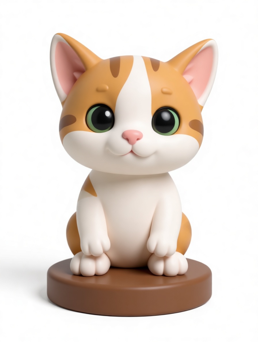 Orange Tabby Cat Figurine free 3D printable STL