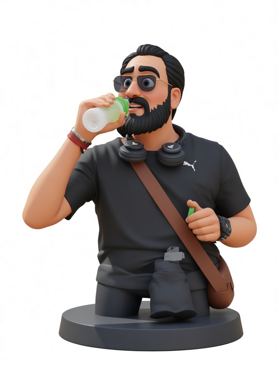 Bearded Man Figurine free 3D printable STL