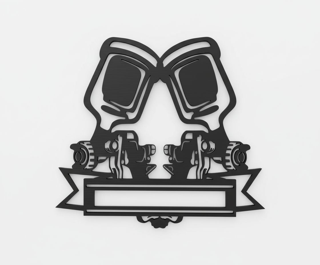 Artistic Dual Spray Guns free 3D printable STL