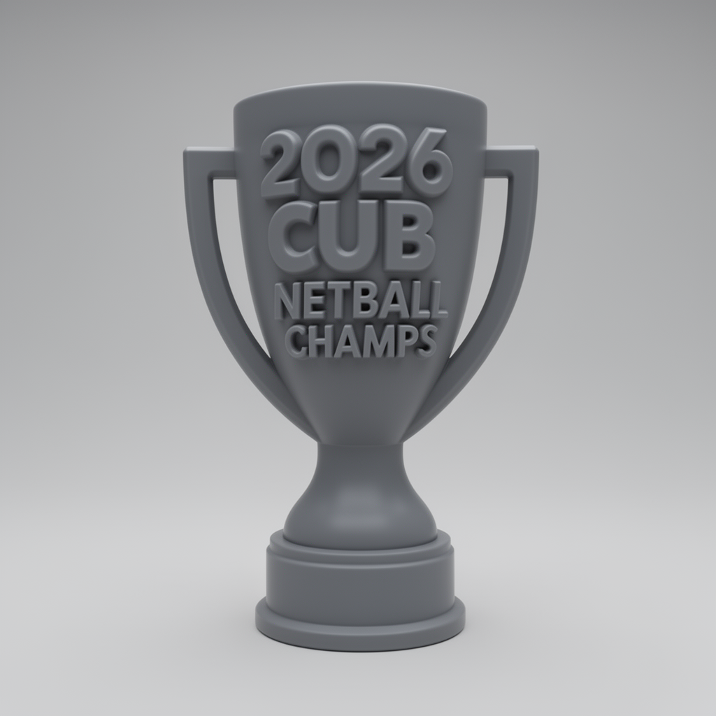 2026 CUB Netball Trophy free 3D printable STL