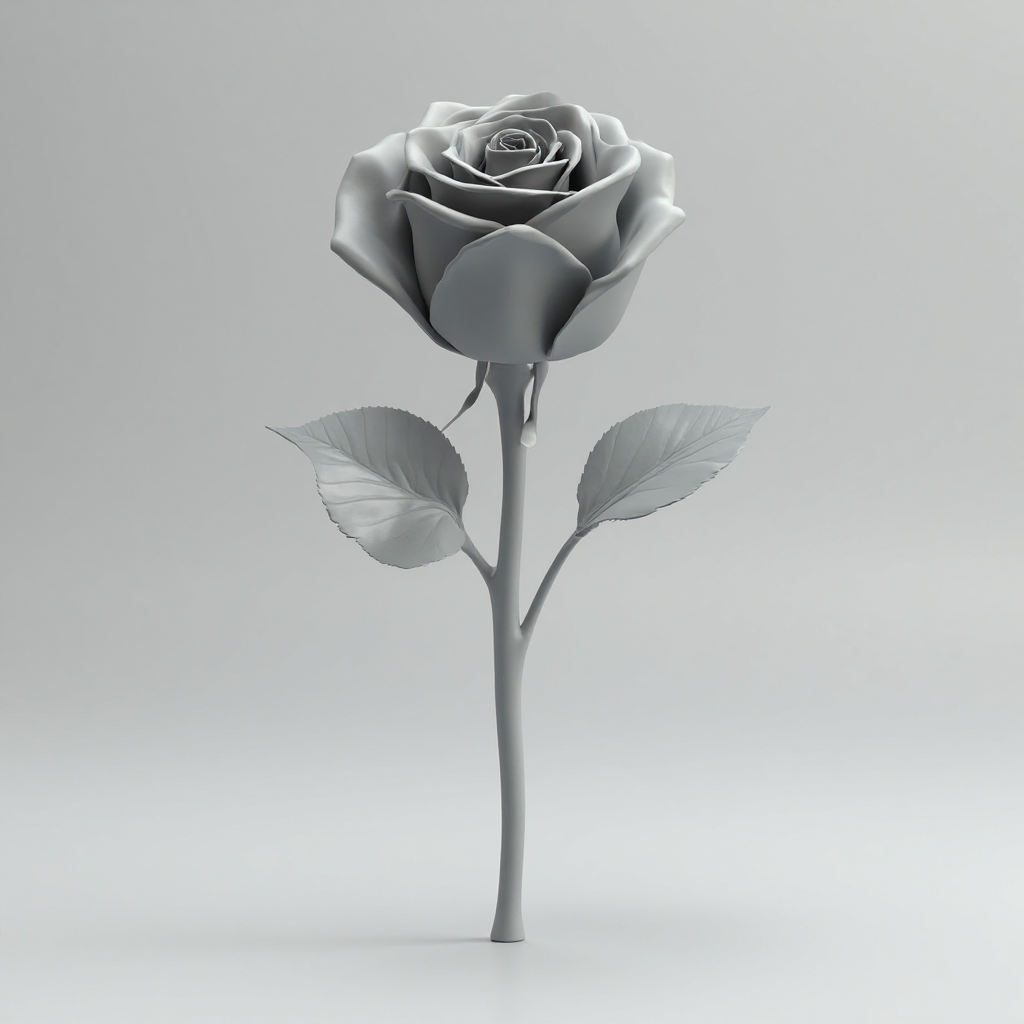 Simple Rose Sculpture free 3D printable STL