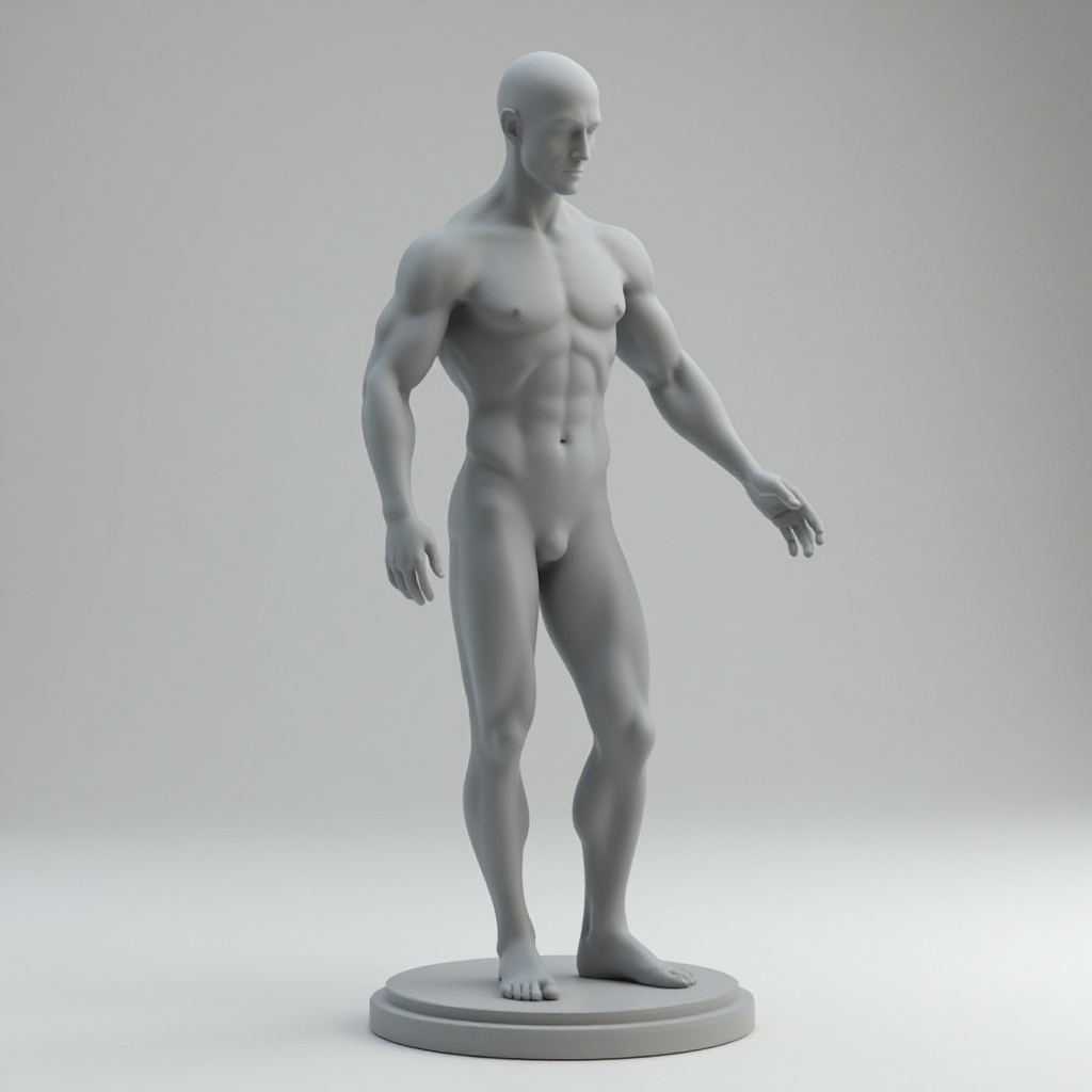 Figure with Stretched Arms free 3D printable STL