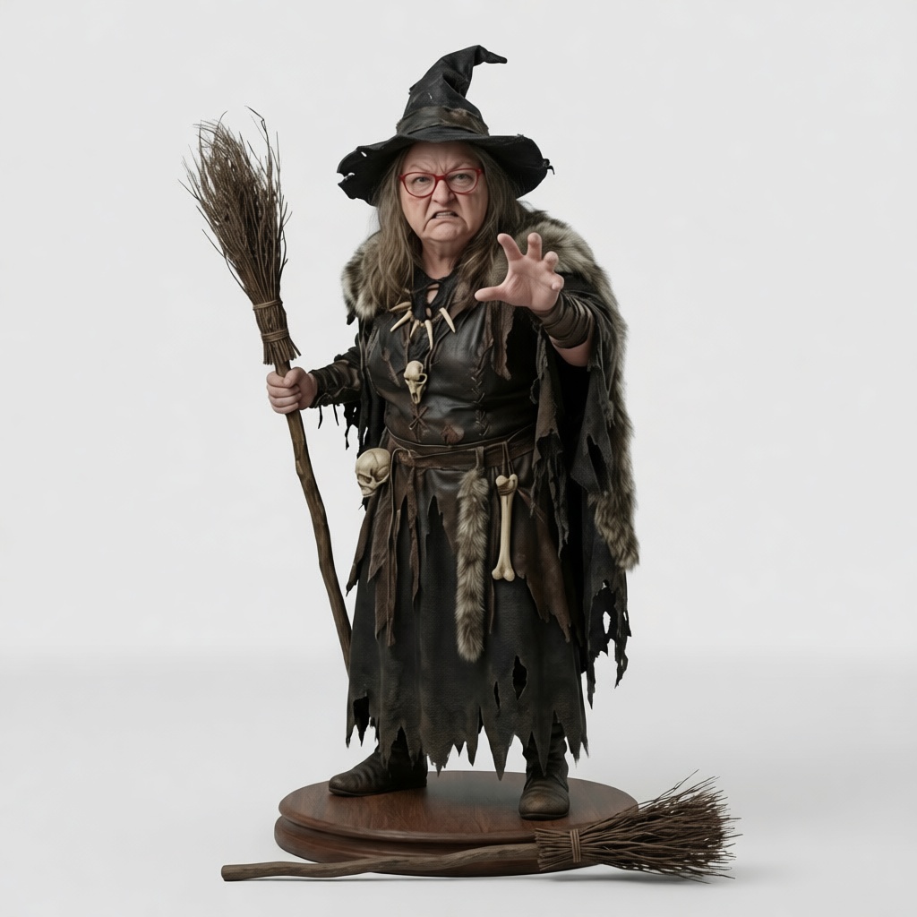 Old Witch Figurine free 3D printable STL