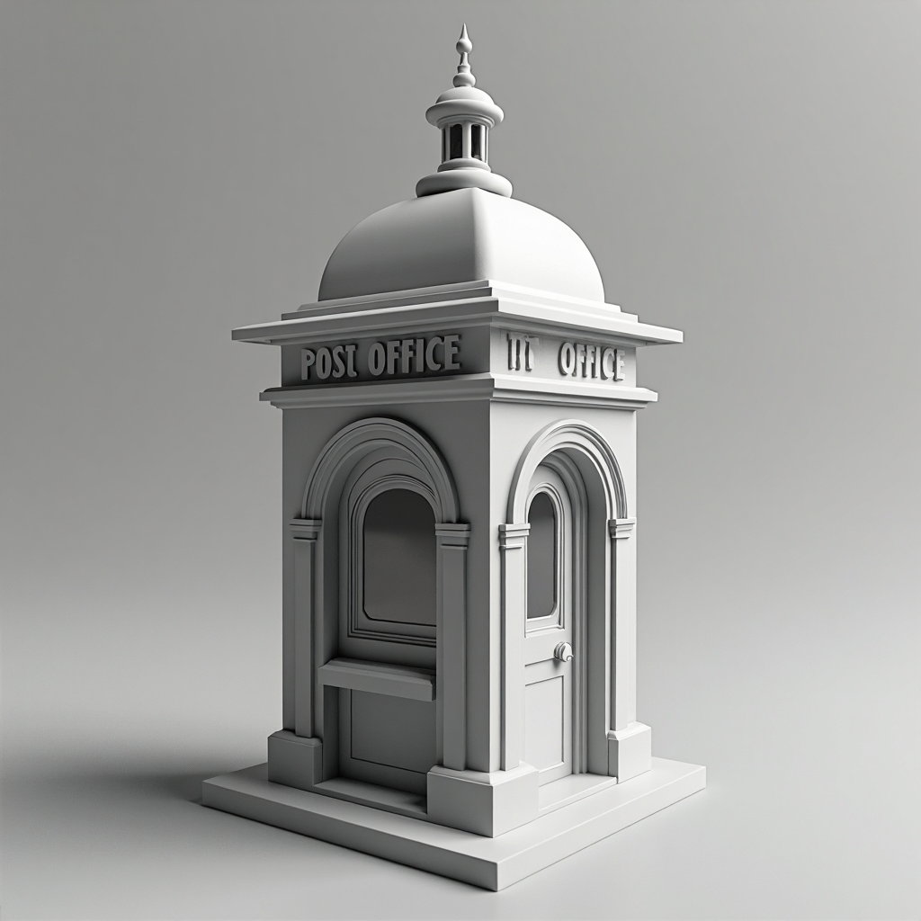 Post Office Building Model free 3D printable STL