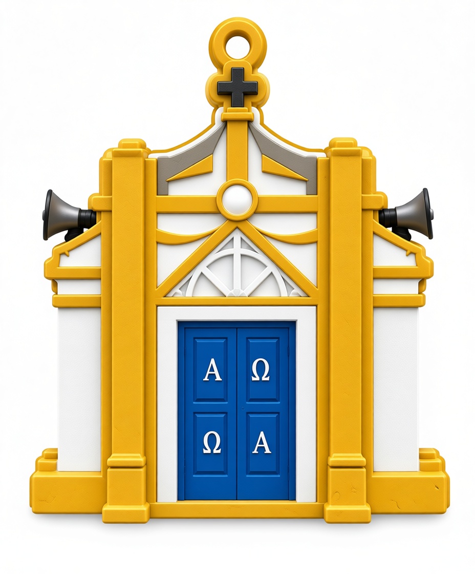 Greek Church Facade Model free 3D printable STL