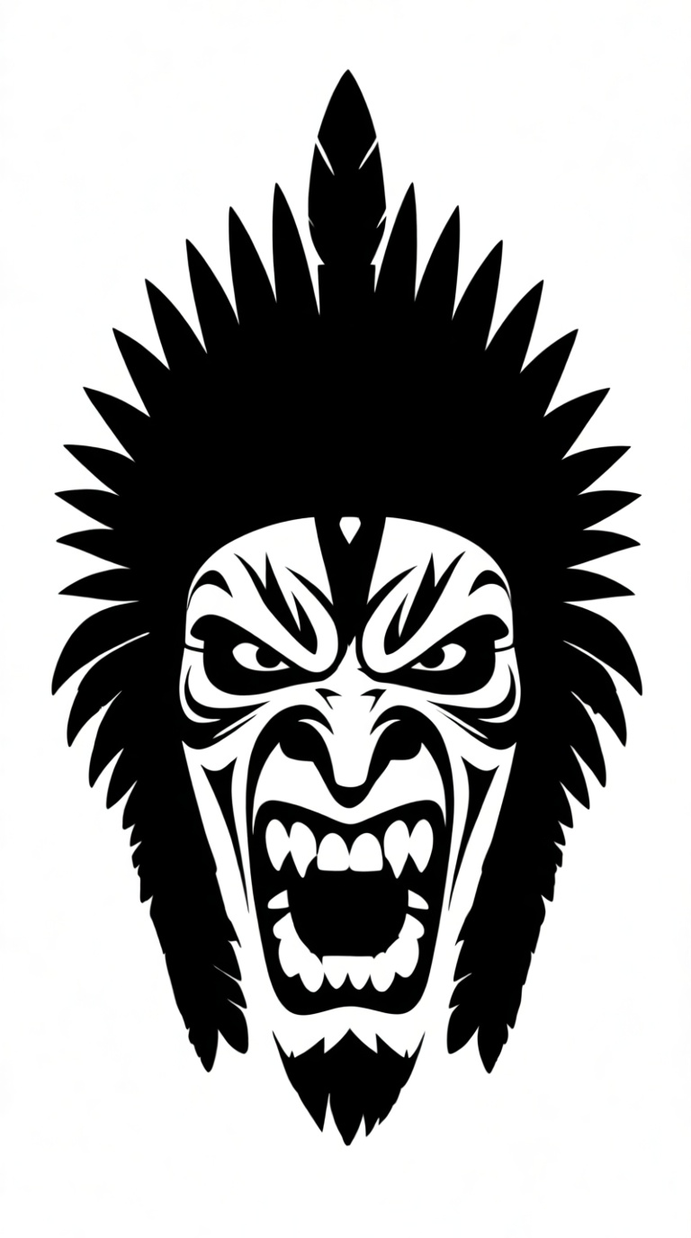 Tribal War Mask free 3D printable STL