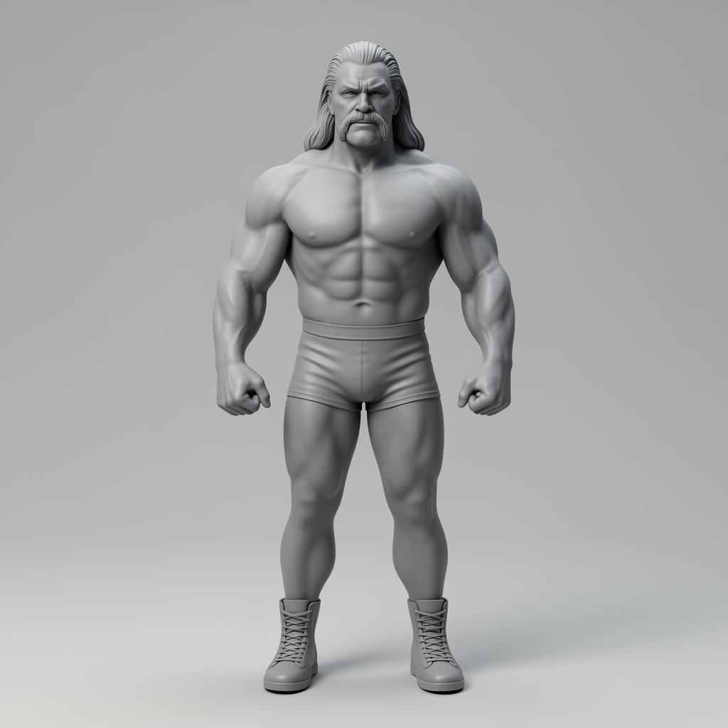 Hulk Hogan Figurine free 3D printable STL