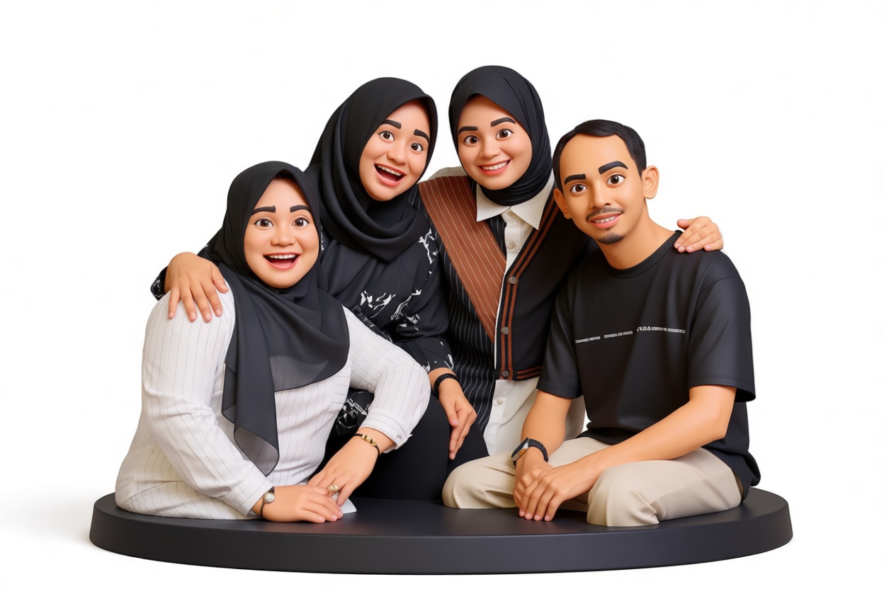 Group Portrait Figurine free 3D printable STL