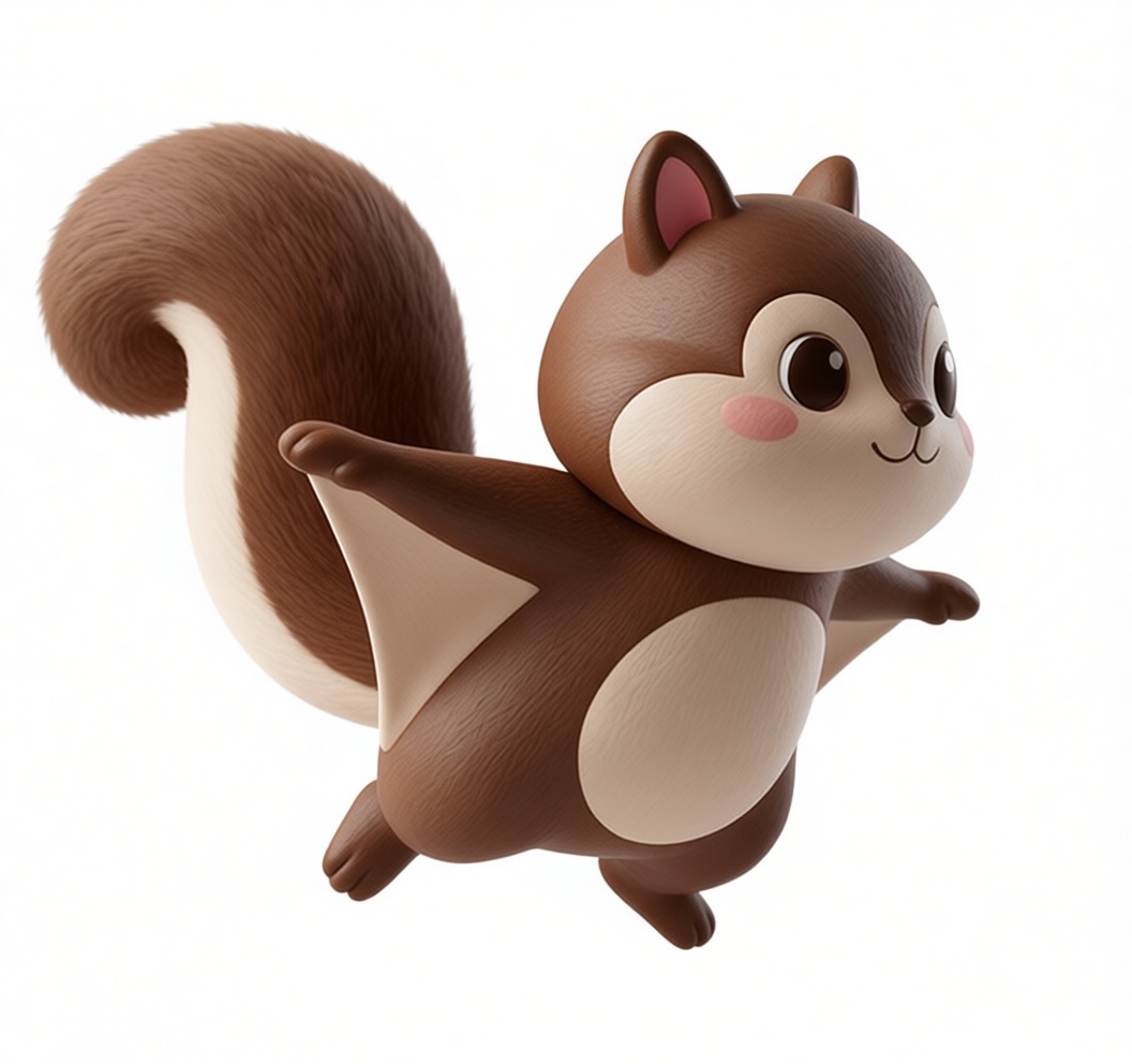 Flying Squirrel Figurine free 3D printable STL