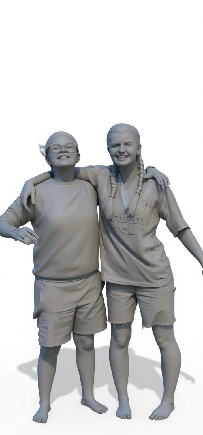 Casual Friends Duo Sculpture free 3D printable STL