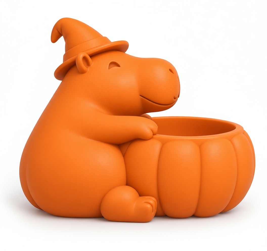 Hippo Halloween Bowl free 3D printable STL